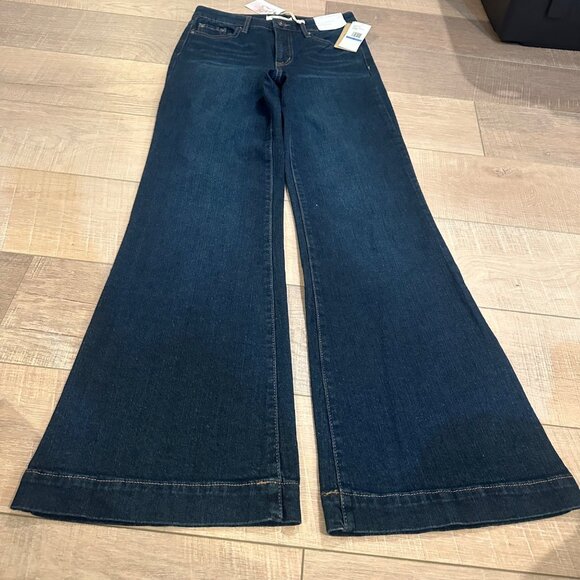 JESSICA SIMPSON WIDE LEG TROUSER JEANS LIVED IN VINTAGE NEW SIZE 25 - Picture 2 of 12